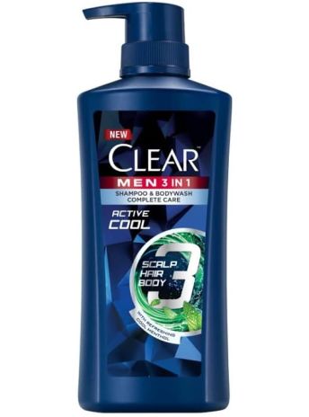 CLEAR MEN 3 IN 1 SHAMPOO & BODYWASH ACTIVE COOL 618ML