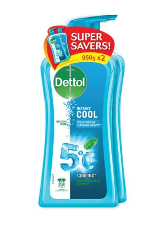 DETTOL ANTIBACTERIAL BODYWASH COOLING 950MLX2