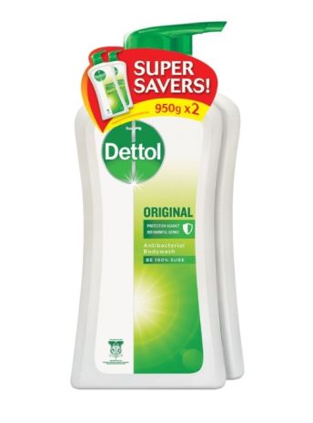 DETTOL ANTIBACTERIAL BODYWASH ORIGINAL 950MLX2