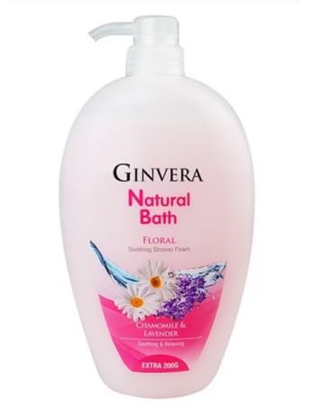 GINVERA NATURAL BATH FLORAL SOOTHING SHOWER FOAM 1L