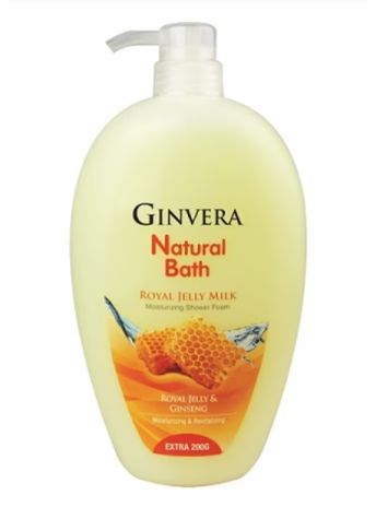 GINVERA NATURAL BATH ROYAL JELLY MILK SHOWER FOAM 1L