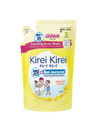 KIREI KIREI ANTI BACTERIAL FOAMING BODY WASH NATURAL CITRUS REFILL 600ML