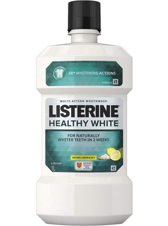 LISTERINE MOUTHWASH HEALTHY WHITE 1L