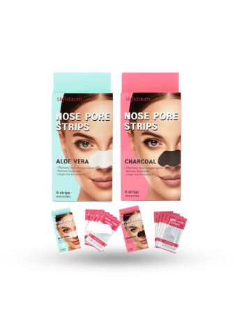 SKINDAUM NOSE PORE STRIPS 6S CHARCOAL