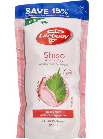 LIFEBUOY REFILL 850ML SHISO&PINK CLAY