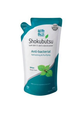SHOKUBUTSU ANTI-BACTERIAL BODY FOAM REFRESHING & PURIFYING REFILL 600ML