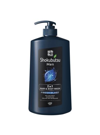 SHOKUBUTSU MEN 2-IN-1 HAIR & BODY WASH FRESH BLAST 850ML
