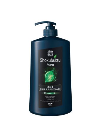 SHOKUBUTSU MEN 2-IN-1 HAIR & BODY WASH POWERUP 850ML