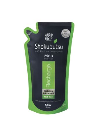 SHOKUBUTSU MEN BODY FOAM RECHARGE REFILL PACK 600ML