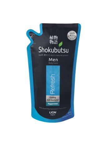 SHOKUBUTSU MEN BODY FOAM REFRESH REFILL PACK 600ML