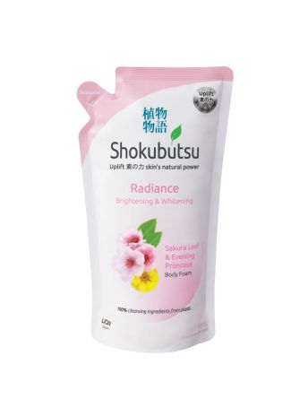 SHOKUBUTSU RADIANCE BODY FOAM BRIGHTENING & WHITENING REFILL 600ML