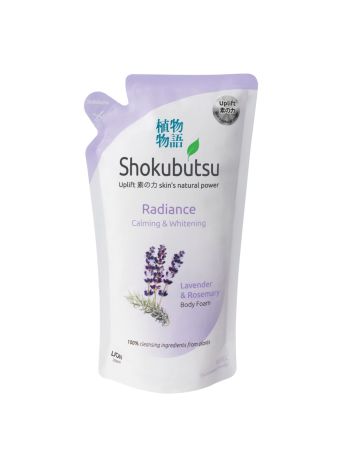 SHOKUBUTSU RADIANCE BODY FOAM CALMING & WHITENING REFILL 600ML