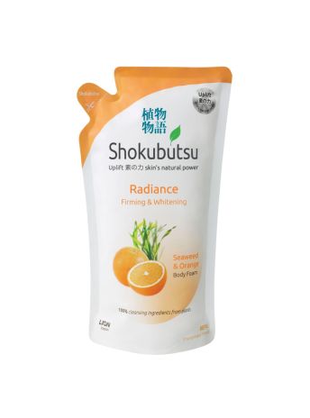 SHOKUBUTSU RADIANCE BODY FOAM FIRMING & WHITENING REFILL 600ML